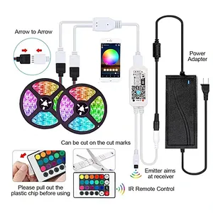 DC12V Outdoor Waterproof SMD5050 Smart Control RGB LED Strip Light Kit